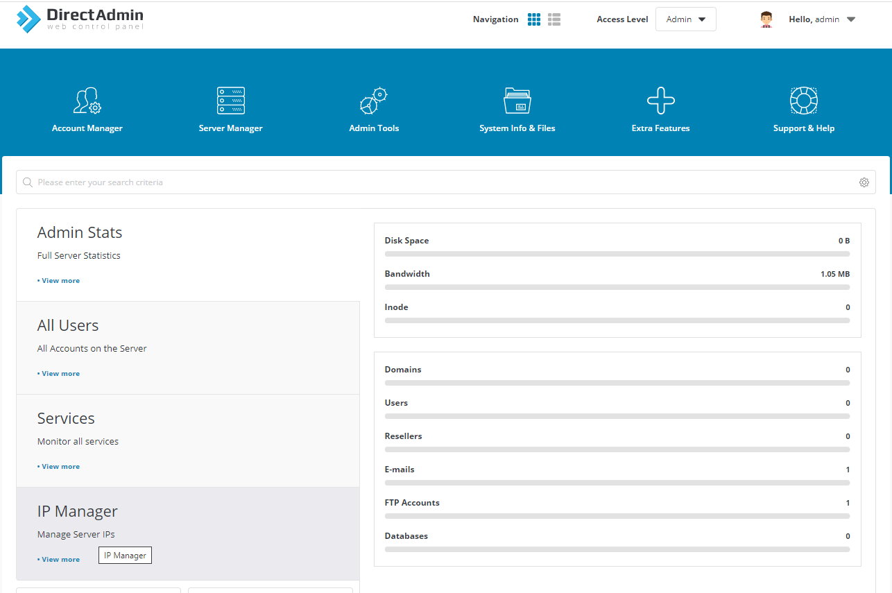 setting-nameservers-directadmin