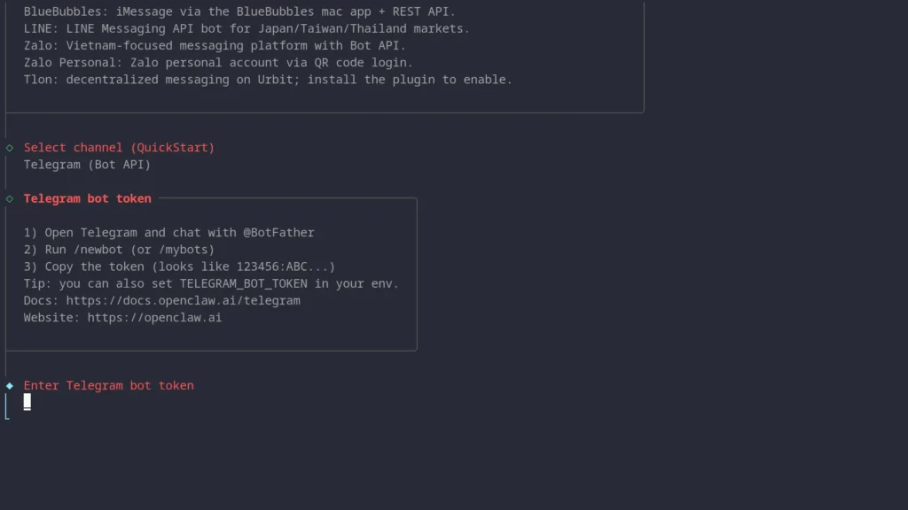 Openclaw telegram instructions