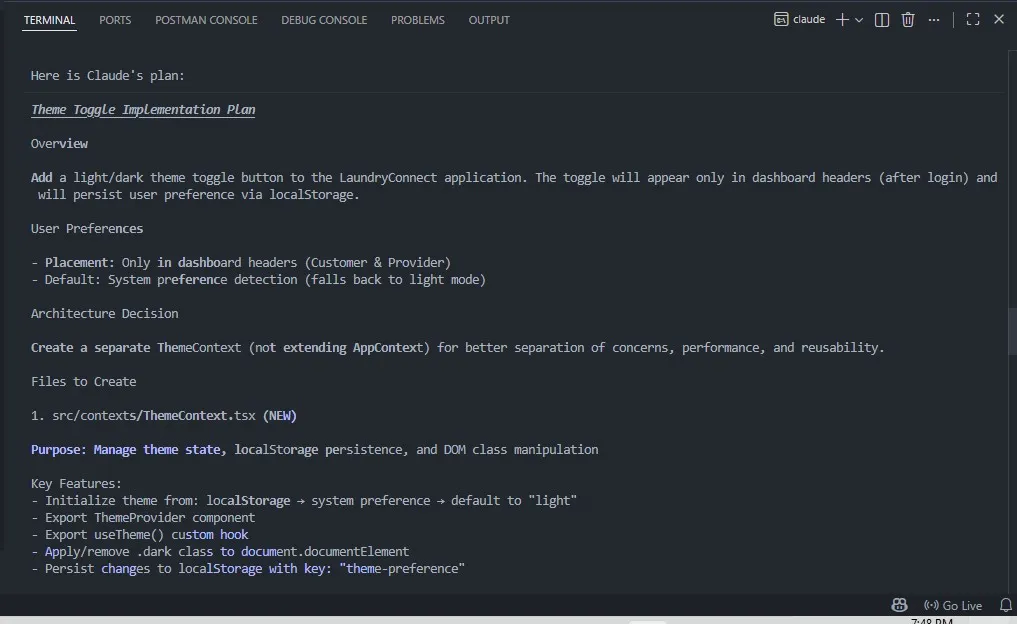 Claude Code plan