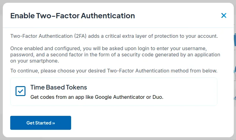 get started with 2FA