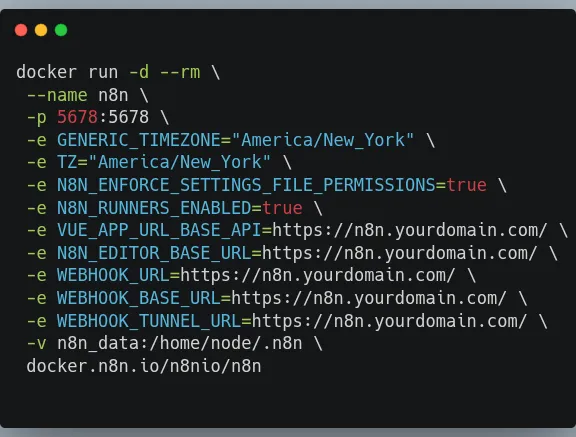 Install n8n with Docker