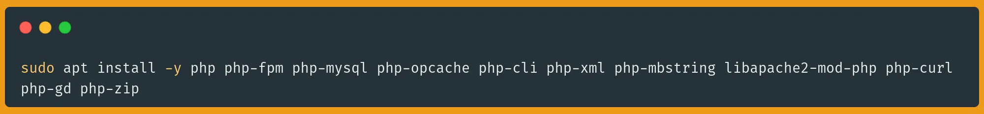 install php and extensions
