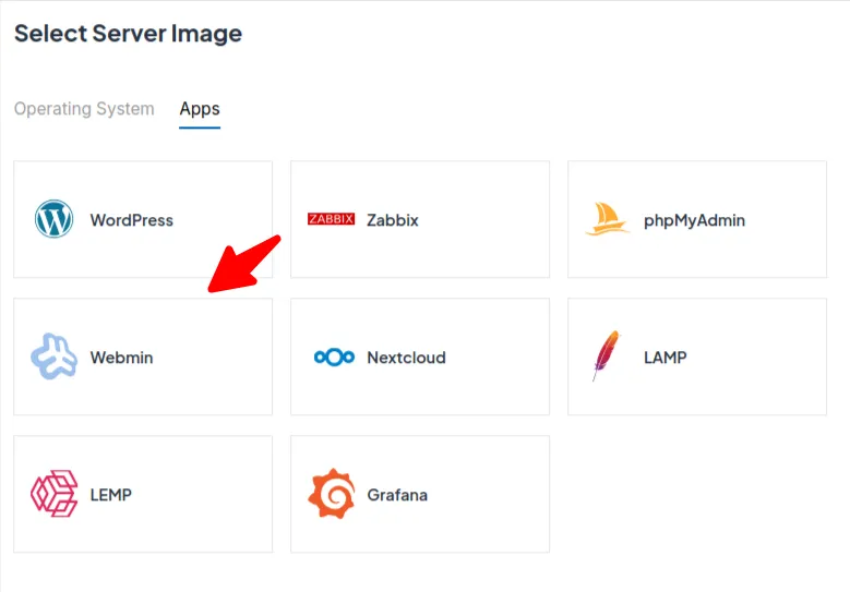 Webmin 1-Click App on a VPS